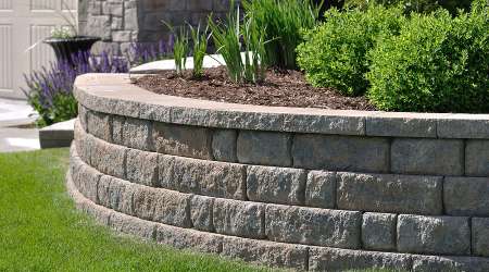 retaining wall installation